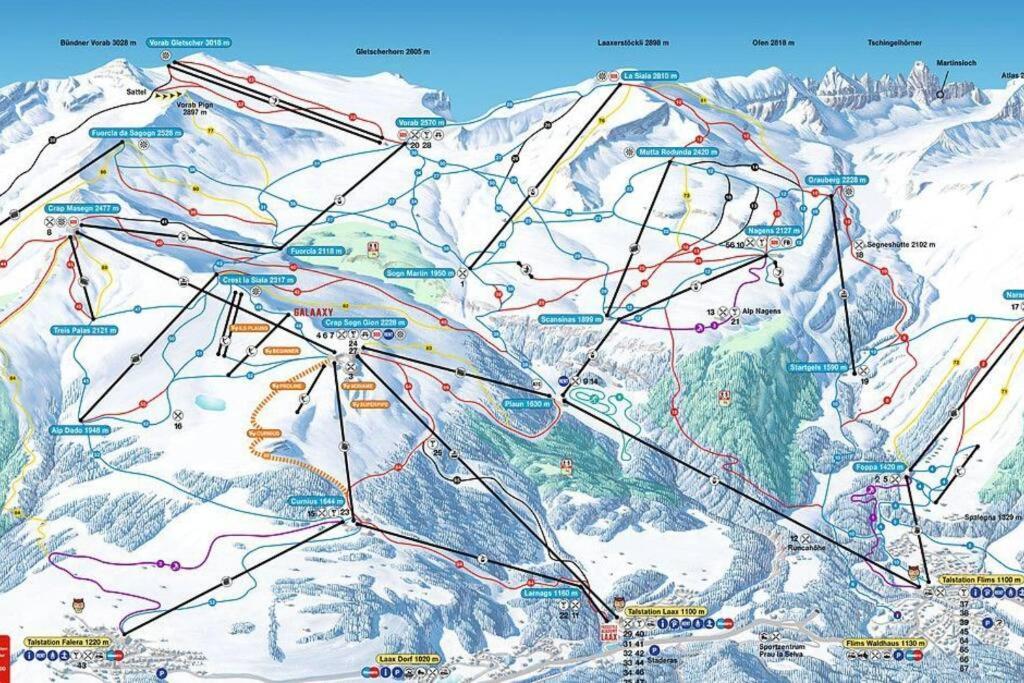 2.5 Room Apartment In Center Of Flims. Ski In/Out Zewnętrze zdjęcie